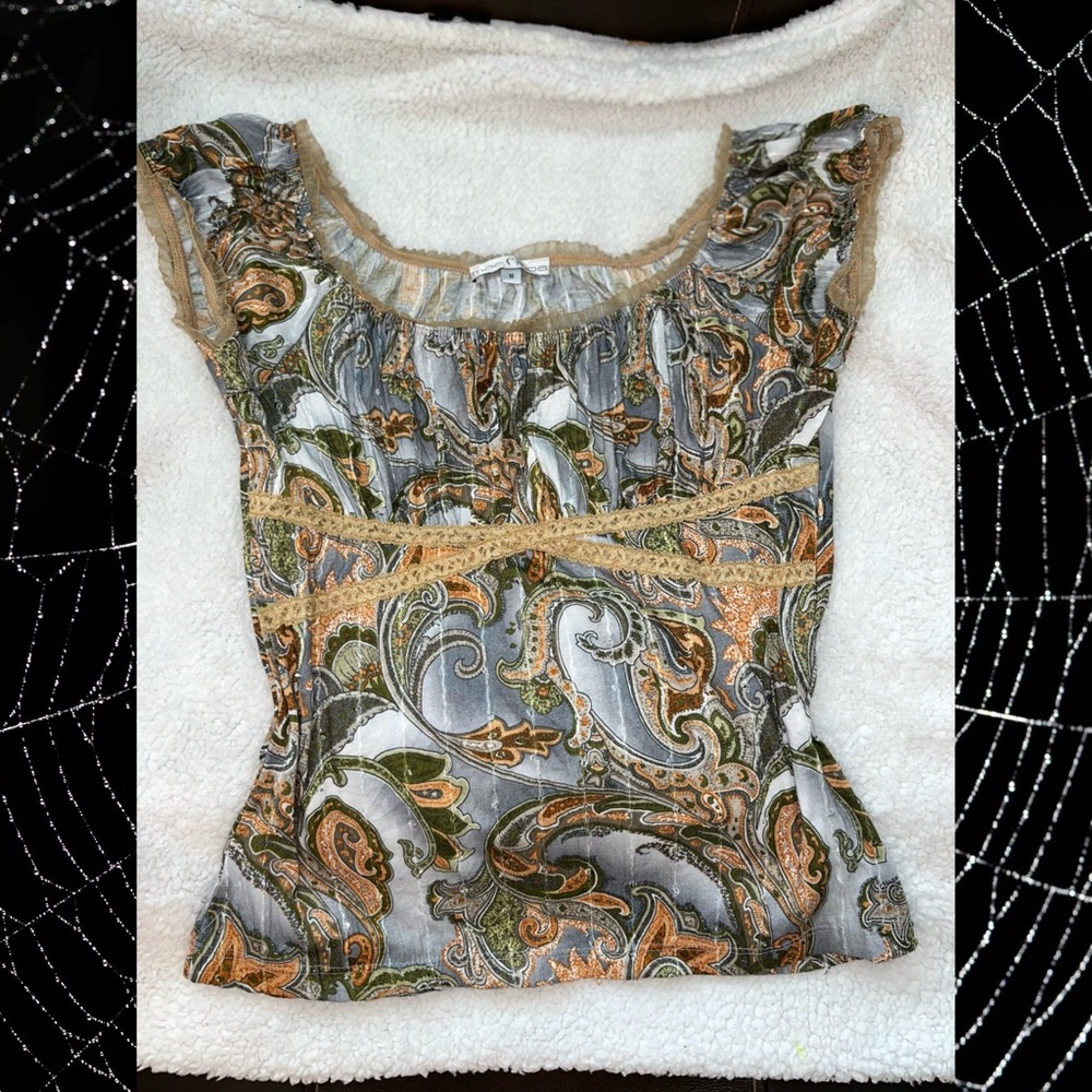 moa moa y2k fairycore hippie paisley top